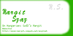 margit szaz business card